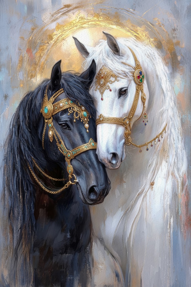 White Black Horse